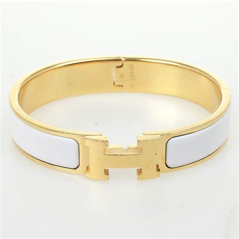 hermes h bracelet white replica|hermes white enamel bracelet.